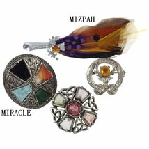 UK1311◆ まとめて12点 MIRACLE MIZPAH ミラクル ケルト 色石 クロス アザミの花 アクセサリー 英国 ヴィンテージ ブローチ ネックレス _画像7