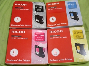 RICOH GXカートリッジ GC21KH/CH/MH/YH 4色SET GX7000/5000用