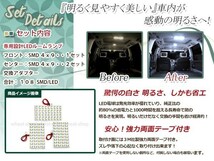 純正交換用 LEDルームランプ 三菱 デリカ スペースギア PD6W SMD ホワイト 白 3Pセット センターランプ フロントランプ ルーム球 車内灯_画像2