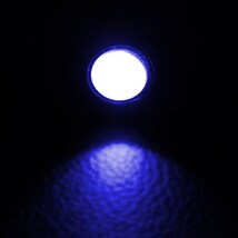 Б スポットライト LED イーグルアイ ブルー 10個セット 12V 高輝度 超小型 デイライト 18mm 防水仕様 常時点灯 ボルト 牛目_画像3