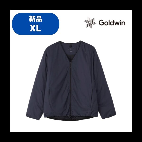 【A-88】 size/XL GOLDWIN ゴールドウイン V-neck Zip Down Cardigan GL23346 NSナイトスカイ Vネック ジップ ダウン カーディガン