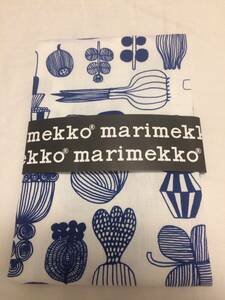 クリックポスト送込♪マリメッコ♪ marimekko ♪限定レア色　PUUTARHURIN PARHAAT 柄　青色　ティータオル　未使用新品　