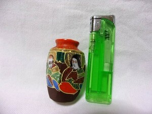 レア九谷焼ミニ花瓶／一輪挿し★小さなミニチュア花瓶H5.5㎝★メイドインジャパン／オキュパイドジャパン