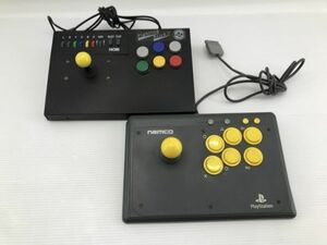 #47/RM602★HORI(ホリ) Fighting Stick ファイティングスティック・namco(ナムコ)JOY STTICK ジョイスティック 2点セット ジャンク