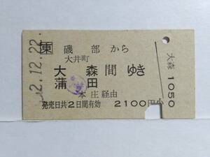 ●JR東日本●A型●磯部から大井町大森蒲田ゆき●S62年●