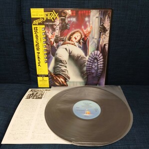 中古 レコード LP ★ 帯付 美盤 アンスラックス ANTHRAX 『 SPREADING THE DISEASE 狂気のスラッシュ感染 』 R28D-2025 国内盤 JAPANの画像1