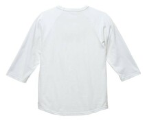 Tシャツ 七分袖 L ホワイト ラグラン 厚手 5.6オンス 綿 無地T 七分 7分 7分袖 無地 綿100％ コットン A662 白 白色_画像2