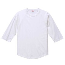 Tシャツ 七分袖 L ホワイト ラグラン 厚手 5.6オンス 綿 無地T 七分 7分 7分袖 無地 綿100％ コットン A662 白 白色_画像8