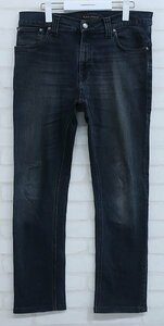 2P6094■nudie jeans N798 THIN FINN ORG BLACK AND GREY ユーズド加工ストレッチスキニーデニム ヌーディージーンズ シンフィン