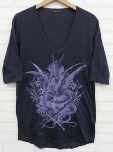 6T6039【クリックポスト対応】ラッドミュージシャン 5分袖UネックTシャツ LAD MUSICIAN カットソー