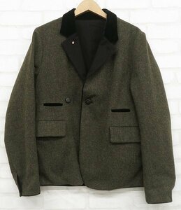 2J7846■SUNSEA 16A34 British Wool Reversible Jacket サンシー ブリティッシュウールリバーシブルジャケット