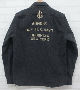 6T4637■フリーホイーラーズ NEAL ウールヘリンボーンニールシャツ US NAVY ARMORY BNY 1933003 FREEWHEELERS