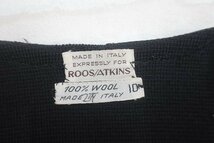 7T0196■ROOS ATKINS レザーパイピングウールニットカーディガン イタリア製 ビンテージ_画像3