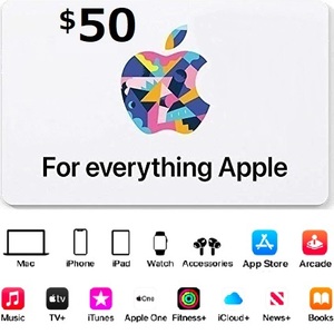 USA版 iTunes $50 card ギフトカード コード 50ドル分 北米 コード渡し