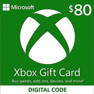 USA 北米版 Xbox Microsoft ギフトカード $80 ドル分 コード配信