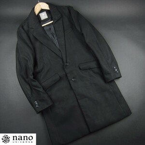 新品★ナノユニバース/nano・universe/チェスターコート/黒/【M】