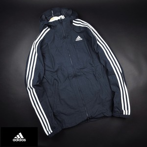 新品★アディダス/adidas/スリーストライプス ウーブンクロスジャケットF22/389紺/【L】