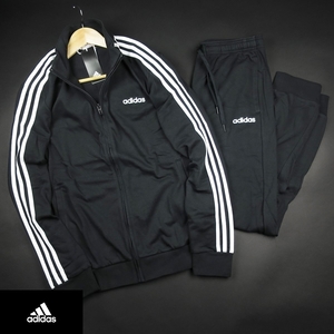 新品★adidas/アディダス/上下セット 3ストライプス トラックスーツV75/303黒/XO【2XL】