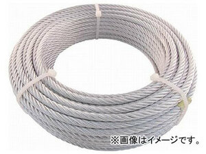 トラスコ中山 JIS規格品メッキ付ワイヤロープ（6×19）φ6mm×30m JWM-6S30(7599498)