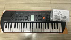 CASIO 44ミニ鍵盤 電子キーボード SA-76 ブラック&オレンジ 電子ピアノ