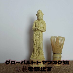 新作 総檜材 観音菩薩 観音像 観音菩薩像 立像 仏教工芸品　木彫仏教　精密彫刻　極上品　仏師で仕上げ品