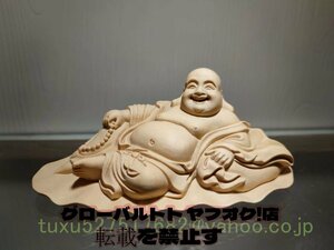 七福神 布袋尊 仏像 置物 美品 木彫り 布袋様 縁起物