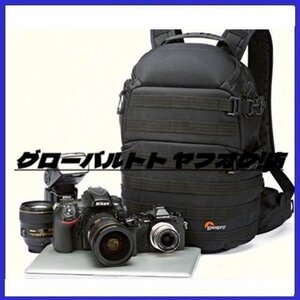 良い品質☆カメラケース Lowepro ロープロ ProTactic 350 AW DSLR カメラ写真のバッグノートパソコンのバックパック全天候カバー付