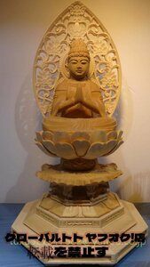 極上品　総檜材 仏教美術 精密彫刻 仏像 仏師で仕上げ品　普賢菩薩