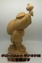 最高級品　高26cm 総檜材　仏教工芸品　木彫仏教　精密彫刻　極上品　仏師で仕上げ品　大黒天_画像9