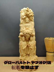 阿弥陀三尊（阿弥陀如来 観音菩薩 勢至菩薩）立像 極上品 精密彫刻　木彫仏教　仏教工芸品