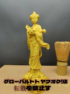 嫦娥 天女像 月の神 立像 彫刻工芸品 木彫り