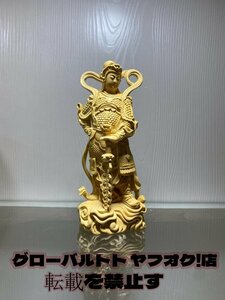 総柘植材 韋陀菩薩 高約16cm 極上品 韋天将軍 風水開運 鎮宅辟邪 置物