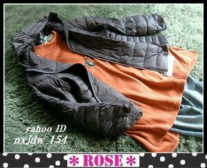 ◆Rose◇3～4L ダウン×フェザー・大人カジュアル♪綺麗色のジャケットコート/チャコール