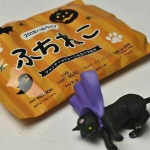 ふちねこ　★マント　★　シャノアール　 2018ハロウィン　★　中古品　★　コーヒーショップ　喫茶店　黒猫　グッズ