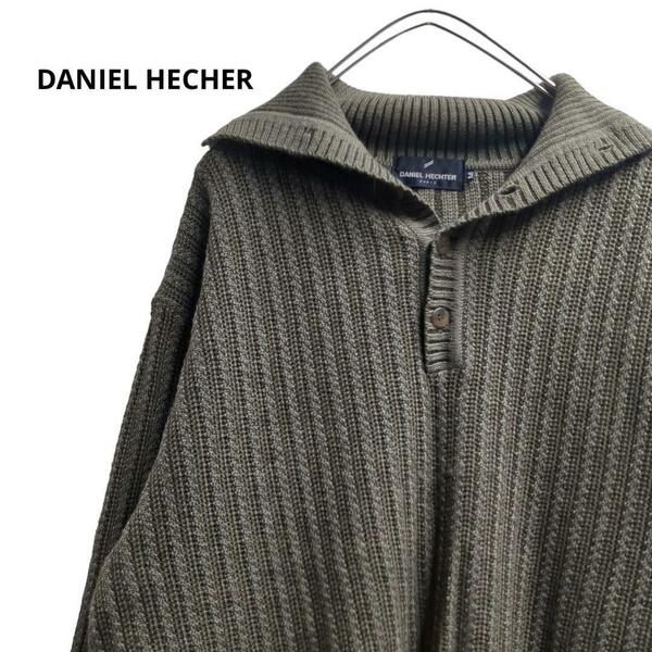 DANIEL HECHER ハイネックニット　カーキ　秋冬　メンズM a38