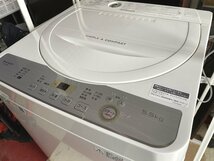 札幌限定■シャープ SHARP 全自動電気洗濯機 ES-GE5C-W 洗い5.5kg　動作品　19年製_画像2