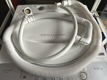 札幌限定■シャープ SHARP 全自動電気洗濯機 ES-GE5C-W 洗い5.5kg　動作品　19年製_画像6