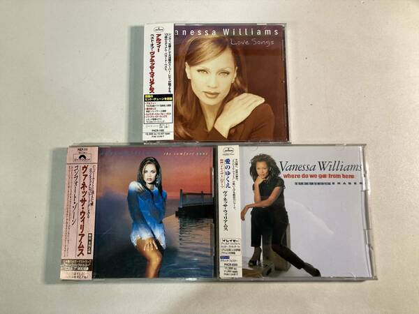 W8170 ヴァネッサ・ウィリアムス 国内盤 帯付き 3枚セット｜Vanessa Williams The Comfort Zone Love Songs Where Do We Go From Here