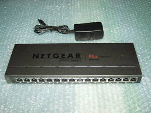 ■□NETGEAR GS116E-100JPS ProSafe Plus 16-Port Gigabit Switch (GS116E-100JPS) 中古品□■