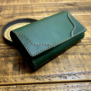 6 ream key case key holder key inserting leather leather cow leather original leather nme hand made handmade green 