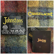 ★新品 スコットランド製 Johnstons of Elgin ジョンストンズ ラムウール チェック マフラー CRAIGELLACHIE 英国製_画像4