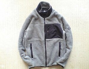 即決 別注品 Penfield ペンフィールド フリース ジャケット JKT レトロ パイル グレー 黒 Mサイズ