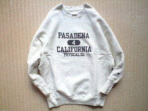 即決 別注品 青タグ Lサイズ Champion REVERSE WEAVE ワイドシルエット ラグラン スウェット PASADENA CALIFORNIA カリフォルニア パサデナ