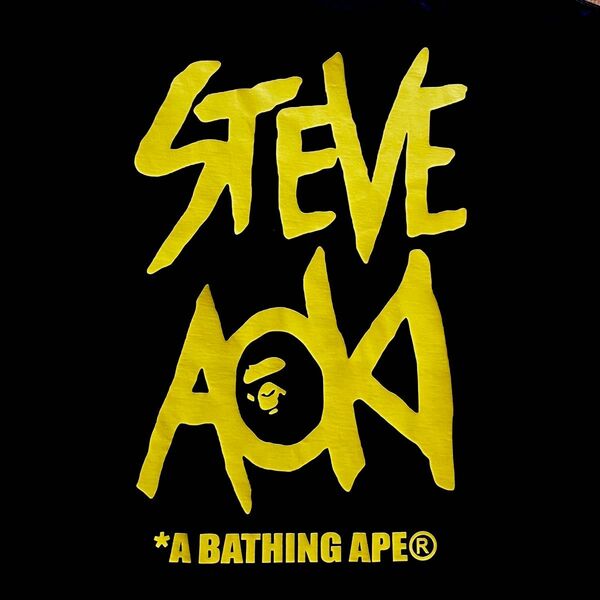 *A BATHING APE “STEVE AOKI”；【美品】バックプリントTシャツ（半袖）Size XL