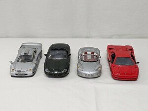 （遊里）Maisto　マイスト　自動車　4点　ジャンク品　メルセデス　ジャガー　プリムス・プロント・スパイダー　ランボルギーニ