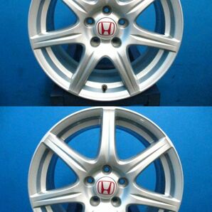 S175 中古 シビック タイプR ユーロ 純正 18 X 7.5J +55 5H 114.3 ハブ径 64ｍｍ シルバー 4本 ホンダ ステップワゴン オデッセイ 等の画像3