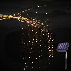 SolarWarmWhite イルミネーションライト led ストリングライト ソーラー充電式 クリスマス パーティー 結婚式 誕