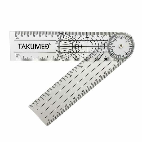 【売れ筋商品】プラスチック 角度計 ゴニオメーター 透明 TAKUMED Type D (TypeD)