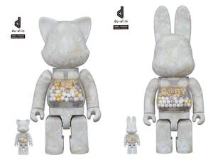 MY FIRST NY@BRICK R@BBRICK B@BY MARBLE 大理石 Ver. 100% 400% セット ベアブリック メディコムトイ BE@RBRICK MEDICOM TOY PLUS