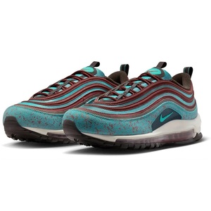 *NIKE AIR MAX 97 PRM blue green / red tea 30.0cm Nike air max 97 premium etching processing DV7422-200